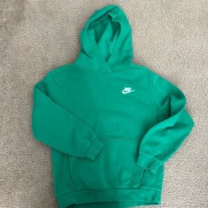Youth Green Nike Hooded Sweatshirt